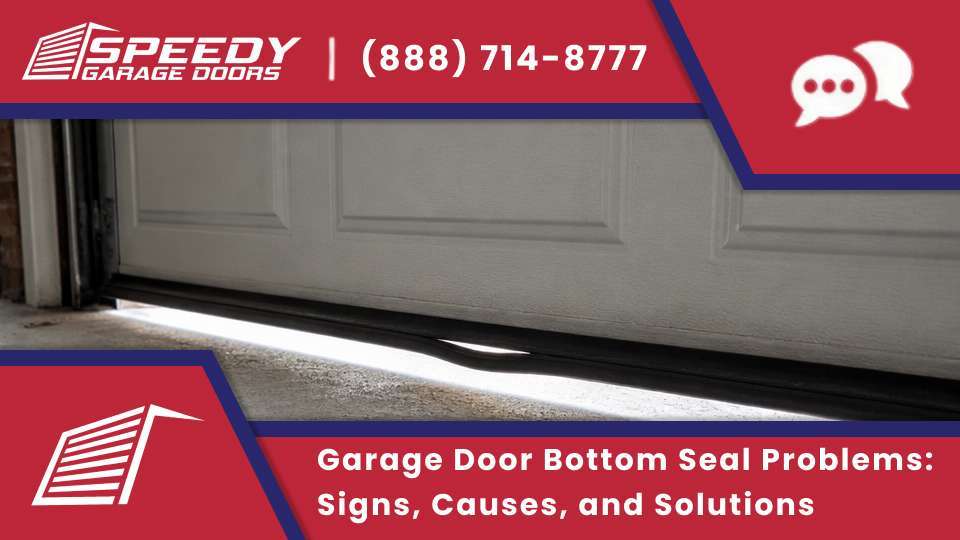 Worn garage door bottom seal and threshold seal ready for garage door seal repair